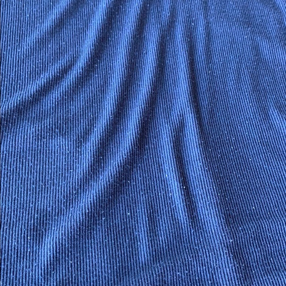 🦋 3/$20 Basic Blue Ribbed Skater Dress - Picture 2 of 4